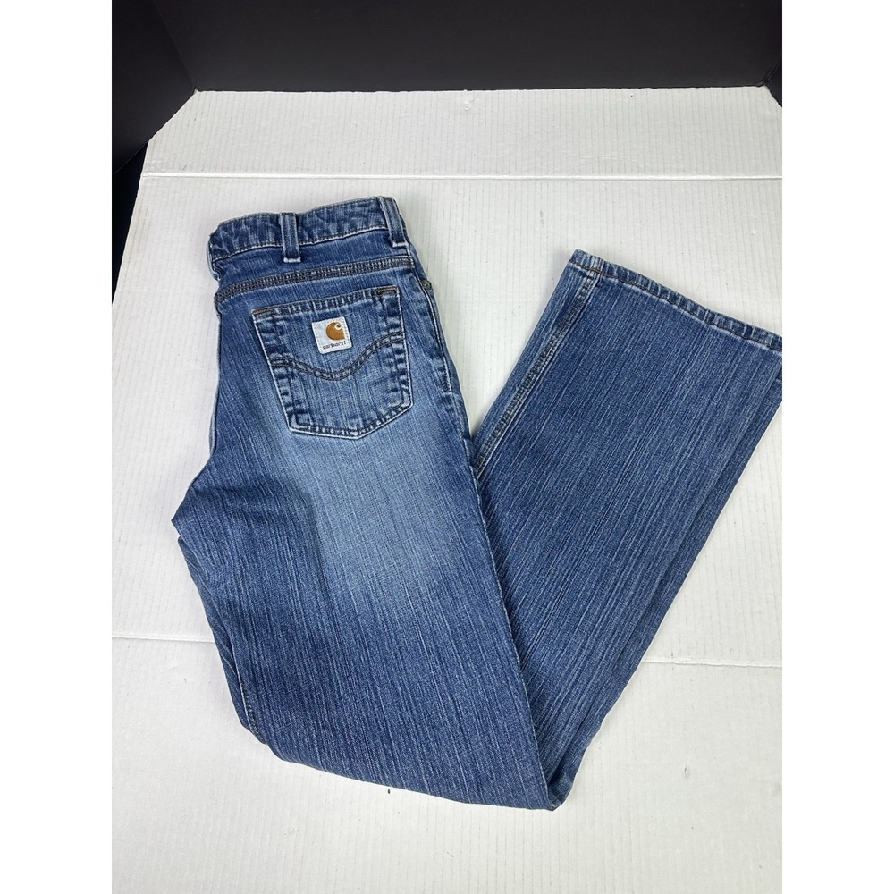 Carhartt Women's Boot Cut Jeans in Blue Denim